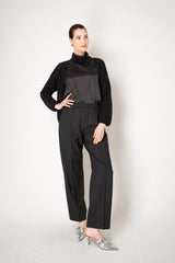 Amina Rubinacci Stretch Knit Ribbed Sequin Cardigan in Black Vancouver. Shop Online or in Store.