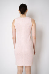 Amina Rubinacci Stretch Knit Sequined Shift Dress in Light Pink Vancouver. Shop Online or in Store.