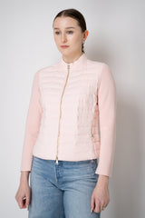 Amina Rubinacci Stretch Weave Linen Jacket with Padded Front in Light Pink Vancouver. Shop Online or in Store.