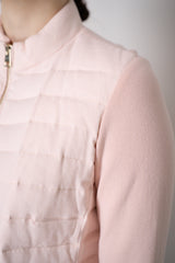 Amina Rubinacci Stretch Weave Linen Jacket with Padded Front in Light Pink Vancouver. Shop Online or in Store.