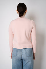Amina Rubinacci Stretch Weave Linen Jacket with Padded Front in Light Pink Vancouver. Shop Online or in Store.