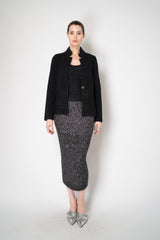 Amina Rubinacci Wool Cashmere Knit Cardigan Jacket with Sequined Hem in Black Vancouver. Shop Online or in Store.