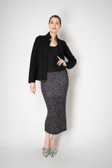 Amina Rubinacci Wool Cashmere Knit Cardigan Jacket with Sequined Hem in Black Vancouver. Shop Online or in Store.