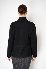 Amina Rubinacci Wool Cashmere Knit Cardigan Jacket with Sequined Hem in Black Vancouver. Shop Online or in Store.