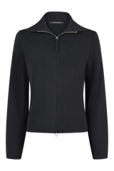 Annette Gortz Collared Cropped Milano-Knit Jacket in Black Vancouver. Shop Online or in Store.
