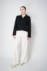 Annette Gortz Collared Cropped Milano-Knit Jacket in Black Vancouver. Shop Online or in Store.