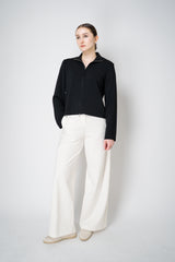 Annette Gortz Collared Cropped Milano-Knit Jacket in Black Vancouver. Shop Online or in Store.
