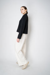 Annette Gortz Collared Cropped Milano-Knit Jacket in Black Vancouver. Shop Online or in Store.