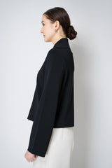 Annette Gortz Collared Cropped Milano-Knit Jacket in Black Vancouver. Shop Online or in Store.