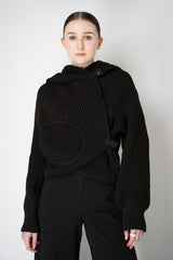 Annette Gortz Cropped Knit Jacket with Hood in Black Vancouver. Shop Online or in Store.