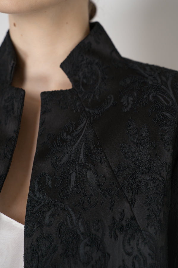 Annette Gortz Embossed Brocade Jacket in Black Vancouver. Shop Online or in Store.