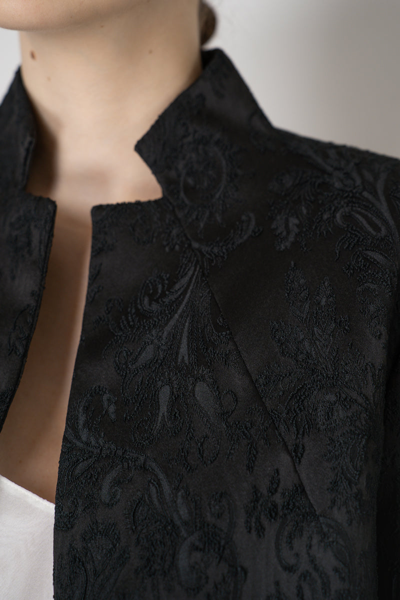 Annette Gortz Embossed Brocade Jacket in Black Vancouver. Shop Online or in Store.