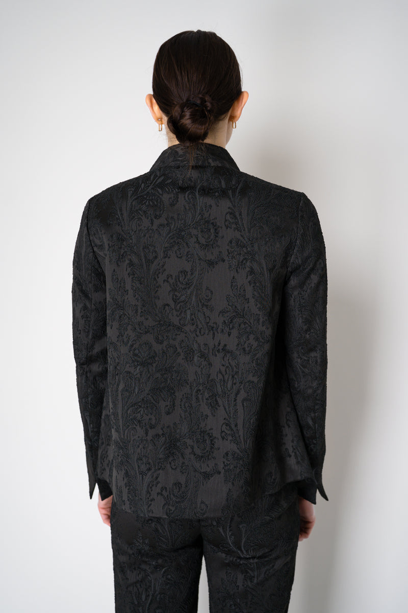 Annette Gortz Embossed Brocade Jacket in Black Vancouver. Shop Online or in Store.