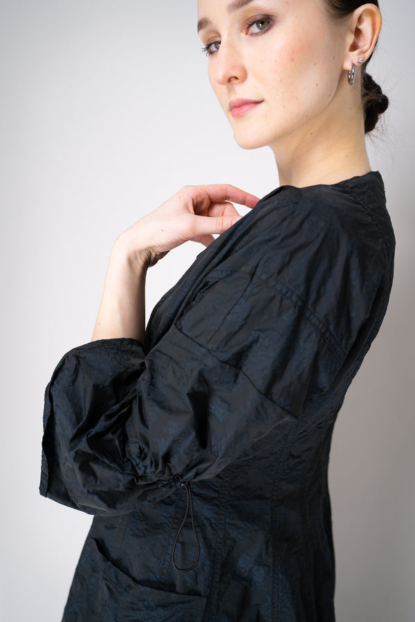 Annette Gortz Embossed Crepe Taffeta Corset Dress in Black Vancouver. Shop Online or in Store.