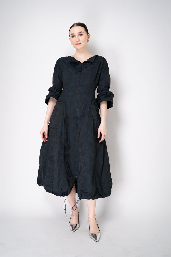 Annette Gortz Embossed Crepe Taffeta Corset Dress in Black Vancouver. Shop Online or in Store.