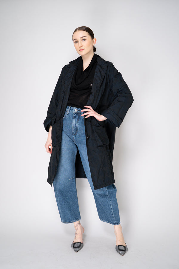 Annette Gortz Embossed Taffeta Coat in Black Vancouver. Shop Online or in Store.