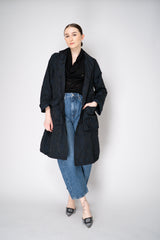 Annette Gortz Embossed Taffeta Coat in Black Vancouver. Shop Online or in Store.