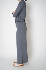 Annette Gortz Fluid Drape Straight Leg Knitted Pants in Dusk Vancouver. Shop Online or in Store.