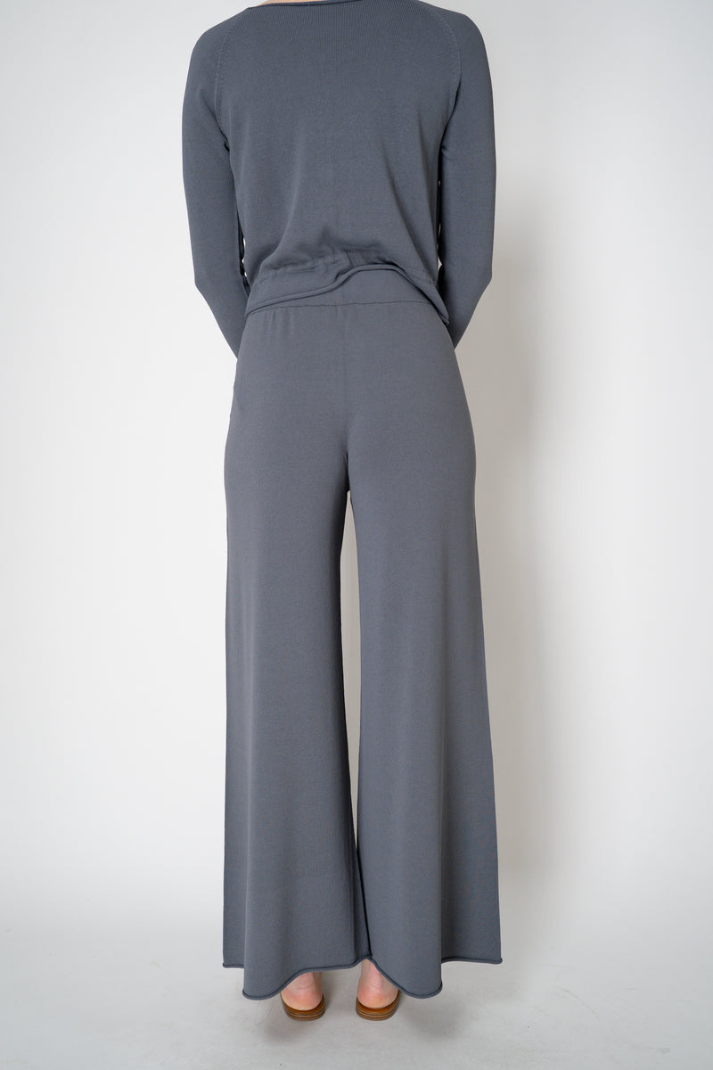 Annette Gortz Fluid Drape Straight Leg Knitted Pants in Dusk Vancouver. Shop Online or in Store.