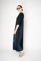 Annette Gortz Fluid Silk-Viscose Overall with Denim Overall Print in Navy Vancouver. Shop Online or in Store.