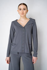Annette Gortz Knit Viscose Cardigan in Dusk Vancouver. Shop Online or in Store.