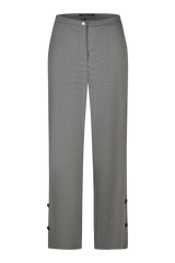 Annette Gortz Linen Blend Tapered Pants with Slit Hem in Anthracite Grey Vancouver. Shop Online or in Store.