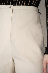 Annette Gortz Linen Blend Wide Leg Culotte Trousers in Beige Vancouver. Shop Online or in Store.