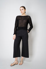 Annette Gortz Linen Blend Wide Leg Culotte Trousers in Black Vancouver. Shop Online or in Store.