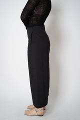 Annette Gortz Linen Blend Wide Leg Culotte Trousers in Black Vancouver. Shop Online or in Store.