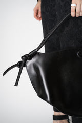 Annette Gortz Medium Boat Leather Shoulder Tote in Black Vancouver. Shop Online or in Store.