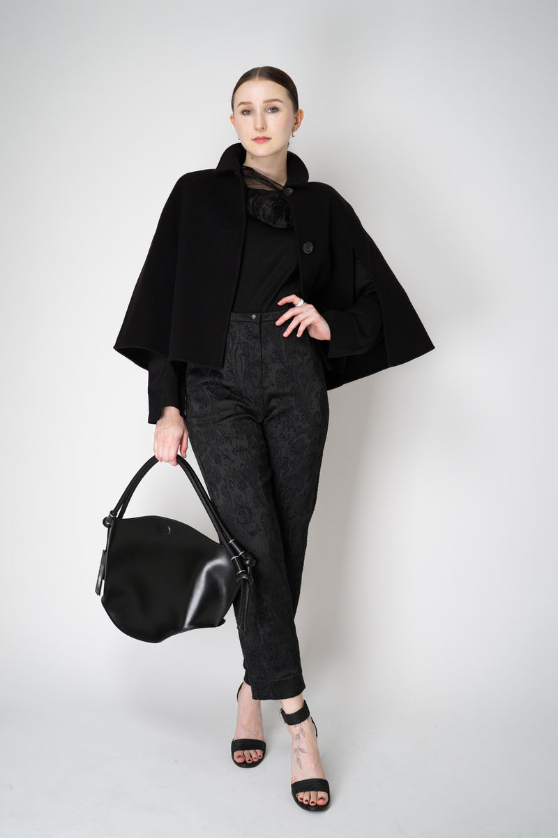 Annette Gortz Medium Boat Leather Shoulder Tote in Black Vancouver. Shop Online or in Store.