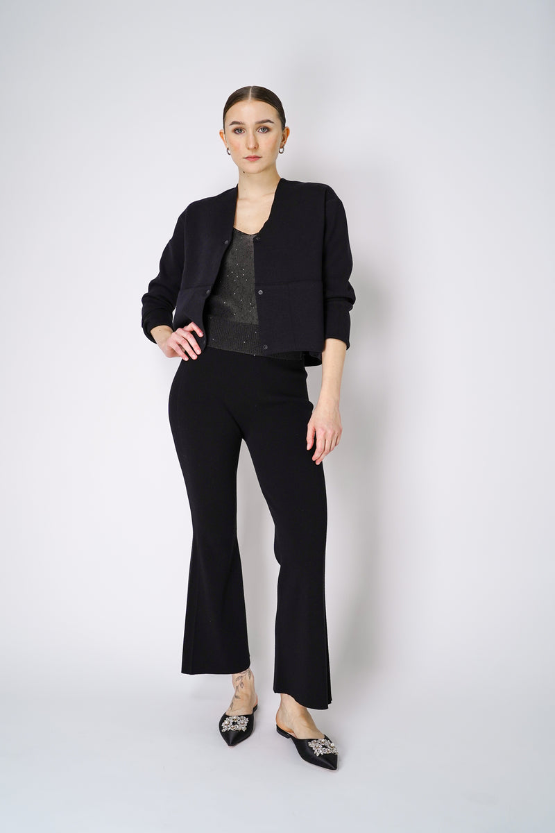 Annette Gortz Merino Wool Knitted Cardigan in Black Vancouver. Shop Online or in Store.