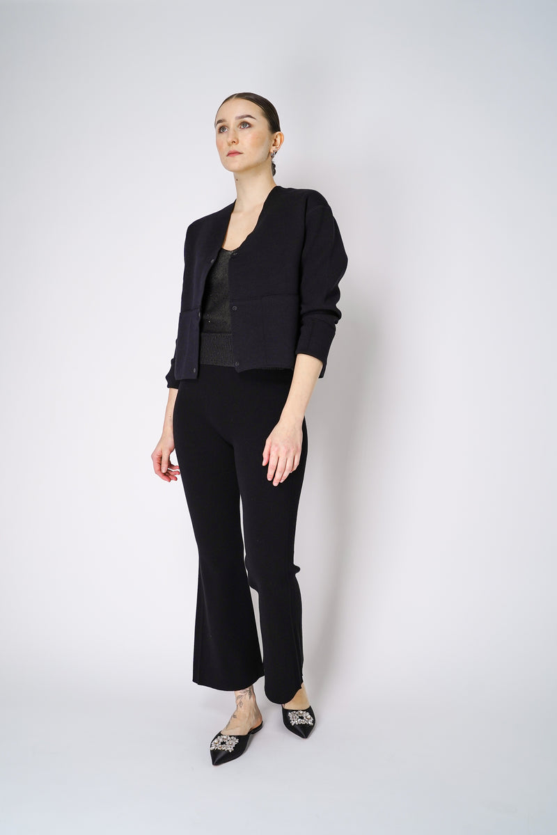 Annette Gortz Merino Wool Knitted Cardigan in Black Vancouver. Shop Online or in Store.