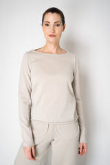 Annette Gortz Merino Wool Smooth Knit Double Layer Pullover in Beige Vancouver. Shop Online or in Store.