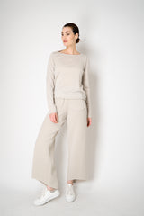 Annette Gortz Merino Wool Smooth Knit Double Layer Pullover in Beige Vancouver. Shop Online or in Store.