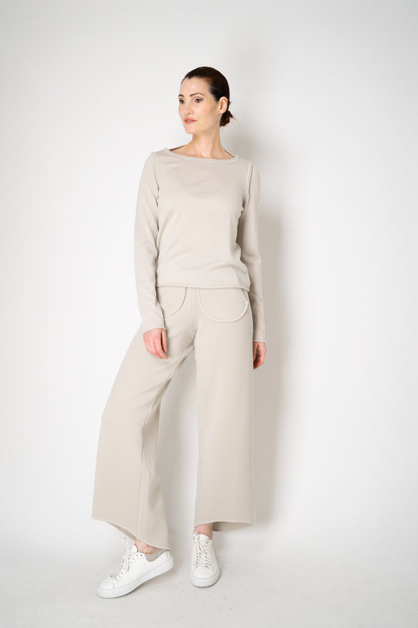 Annette Gortz Merino Wool Smooth Knit Double Layer Pullover in Beige Vancouver. Shop Online or in Store.