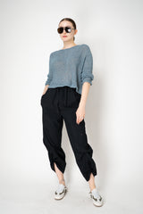 Annette Gortz Pull-On Style Viscose Trousers with Snap Adjustable Length in Black Vancouver. Shop Online or in Store.