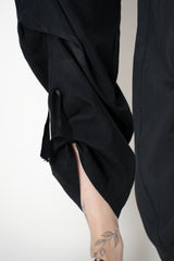 Annette Gortz Pull-On Style Viscose Trousers with Snap Adjustable Length in Black Vancouver. Shop Online or in Store.