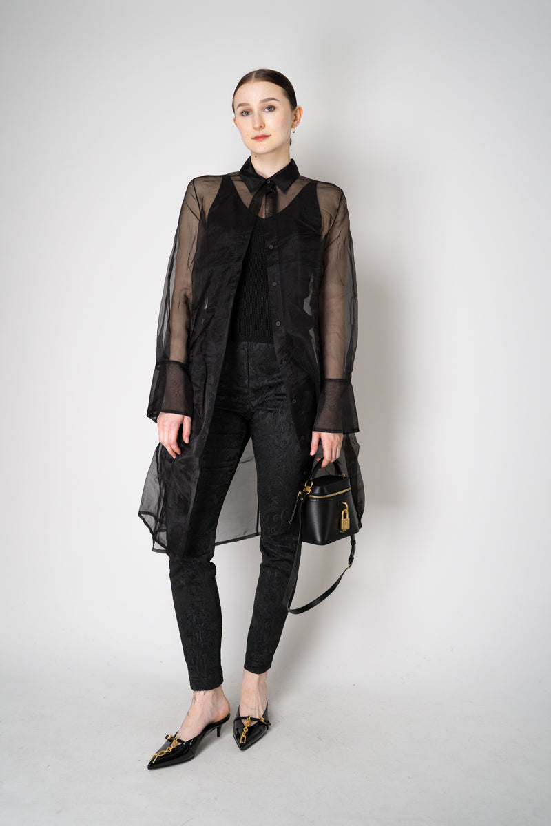 Annette Gortz Sheer Silk Organza Coat in Black Vancouver. Shop Online or in Store.