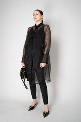 Annette Gortz Sheer Silk Organza Coat in Black Vancouver. Shop Online or in Store.