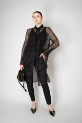Annette Gortz Sheer Silk Organza Coat in Black Vancouver. Shop Online or in Store.