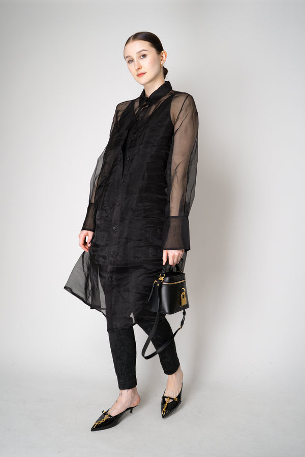 Annette Gortz Sheer Silk Organza Coat in Black Vancouver. Shop Online or in Store.