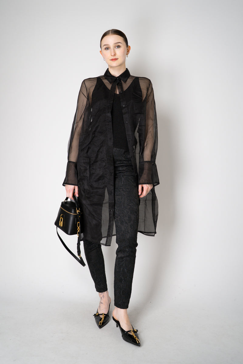 Annette Gortz Sheer Silk Organza Coat in Black Vancouver. Shop Online or in Store.
