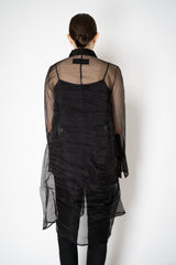 Annette Gortz Sheer Silk Organza Coat in Black Vancouver. Shop Online or in Store.