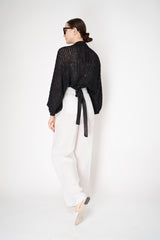 Annette Gortz Silk Knit Bolero Shrug in Black Vancouver. Shop Online or in Store.