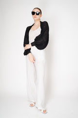 Annette Gortz Silk Knit Bolero Shrug in Black Vancouver. Shop Online or in Store.