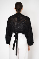 Annette Gortz Silk Knit Bolero Shrug in Black Vancouver. Shop Online or in Store.