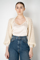 Annette Gortz Silk Knit Bolero Shrug in Cream Vancouver. Shop Online or in Store.