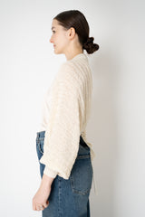 Annette Gortz Silk Knit Bolero Shrug in Cream Vancouver. Shop Online or in Store.