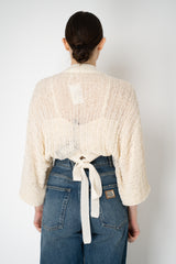 Annette Gortz Silk Knit Bolero Shrug in Cream Vancouver. Shop Online or in Store.